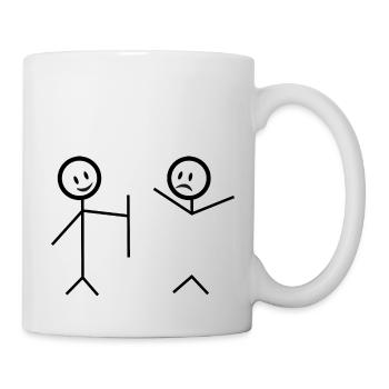 Ich decke Sie - Tasse - Weiß - Rechts