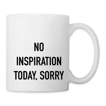 No inspiration today - Mug blanc - blanc - Droite