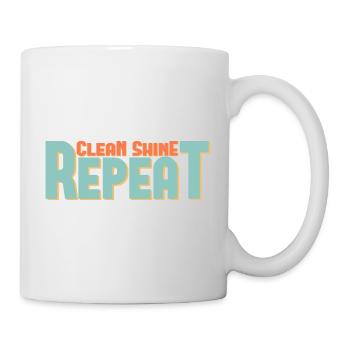 Clean Shine Repeat Detailer Accordeur d’amoureux de voiture - Mug blanc - blanc - Droite