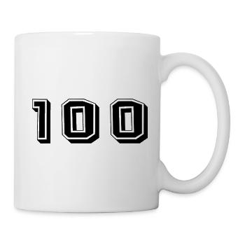 100. 100 JAHRE. 100-JÄHRIGES JUBILÄUM. 100. GEBURTSTAG - Tasse - Weiß - Rechts