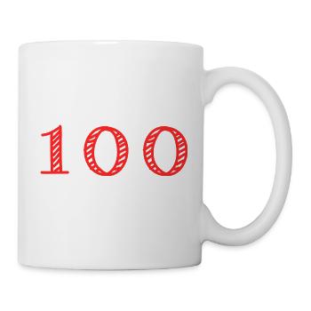 100. 100 ANS. 100e ANNIVERSAIRE. ANNIVERSAIRE 100 - Mug blanc - blanc - Droite