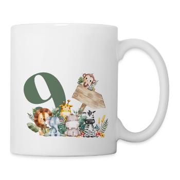 9th Birthday Personalized Safari - Mug - white - Right