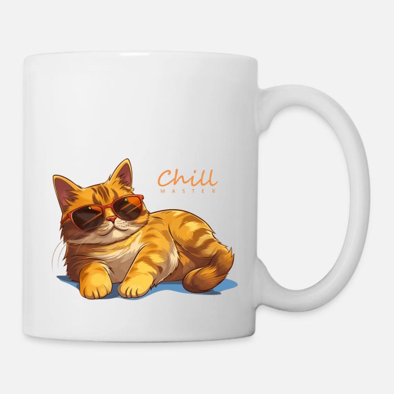 Chill Master Cat - Tasse - Weiß