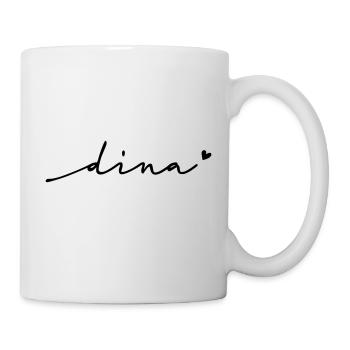 Dina Cursive Name - Mug - white - Right