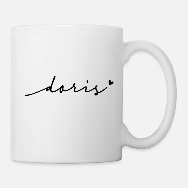 Doris Schreibschrift Name - Tasse - Weiß