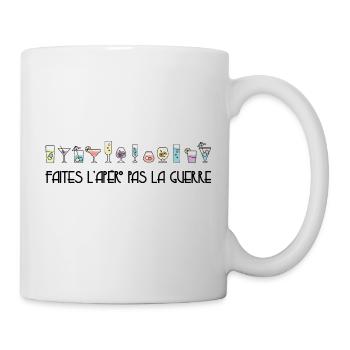 Faites l'apéro pas la guerre Festif - Mug blanc - blanc - Droite