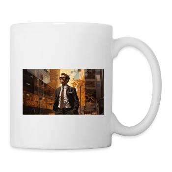 Business Man in the Wall Street - Tasse - Weiß - Rechts