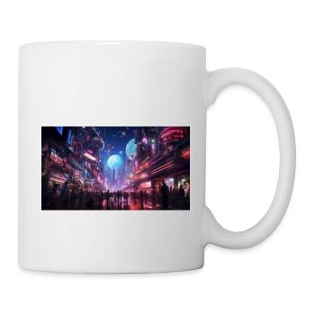 crowded place in tokyo rush hour - Mug - white - Right