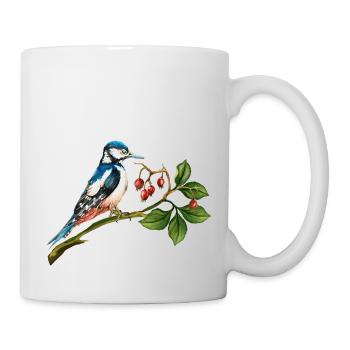 Bunter Vogel - Tasse - Weiß - Rechts