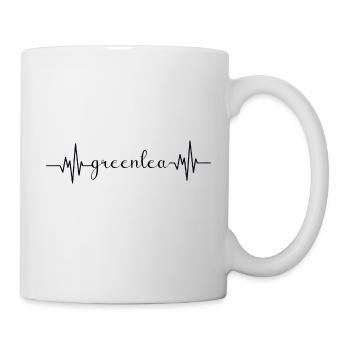 Heartbeat Greentea - Mein Herz schlägt für Tee - Tasse - Weiß - Rechts
