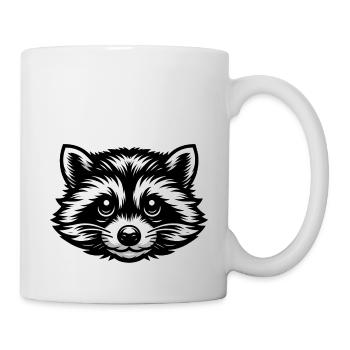 Raton laveur - Mug blanc - blanc - Droite