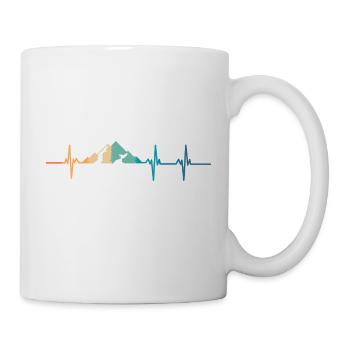 battement de cœur montagne - Mug blanc - blanc - Droite