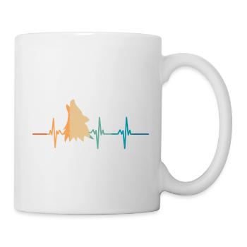Wolfs-Herzschlag - Tasse - Weiß - Rechts