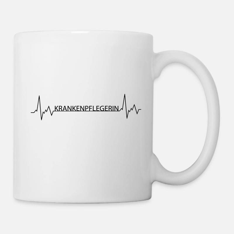 Herzschlag Krankenpflegerin - Tasse - Weiß