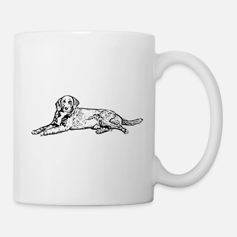 Hund schwarz - Tasse - Weiß