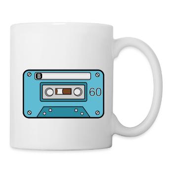 60er Musikkassette - Tasse - Weiß - Rechts