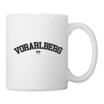 Vorarlberg Herz Schrift - Tasse - Weiß - Rechts