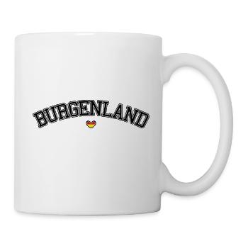 Burgenland Herz Schrift - Tasse - Weiß - Rechts