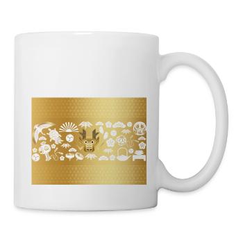 Jahr des Drachen, Goldener Drache Year of the - Tasse - Weiß - Rechts