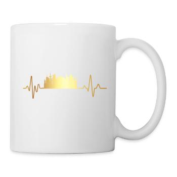 Battement de cœur Francfort - Mug blanc - blanc - Droite