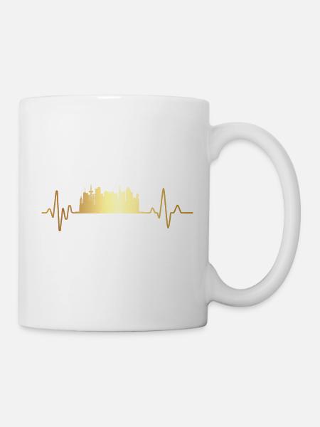 Heartbeat Frankfurt - Tasse - Weiß