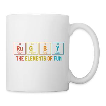 Rugby The Elements of Fun Periodic Table Rugbyman - Mug - white - Right