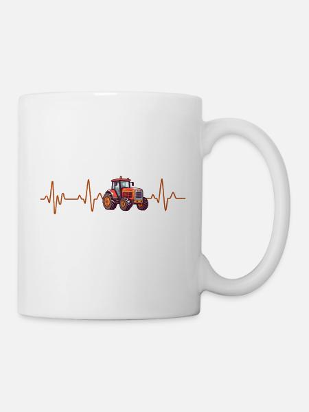 Heartbeat Traktor - Tasse - Weiß