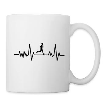 Retro Heartbeat Running for Jogger Runner - Mug - white - Right