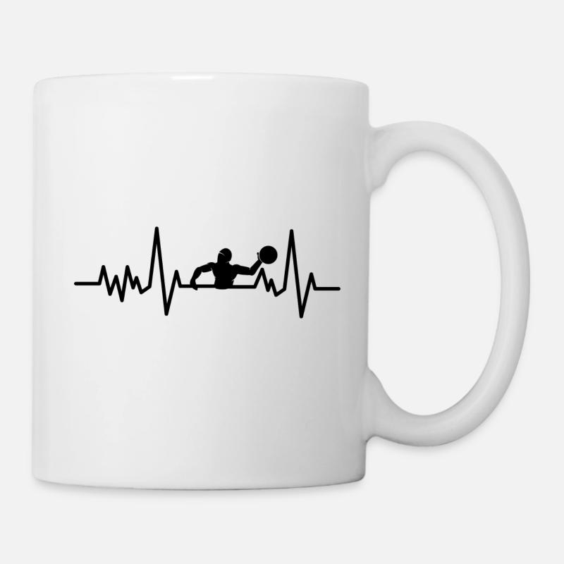Water-polo Heartbeat Water Polo - Mug blanc - blanc