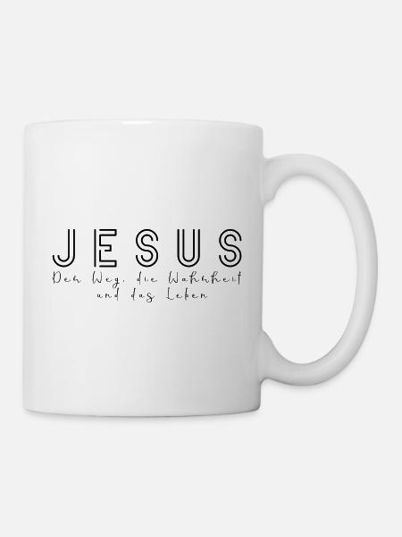 Jesus T-Shirt religiöses christliche Geschenke - Tasse - Weiß
