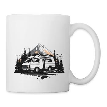 Camping-car Transporter Camping Bus Mode de vie Nature - Mug blanc - blanc - Droite