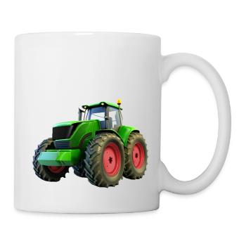 Nouveau gros tracteur avec des jantes rouges - Mug blanc - blanc - Droite