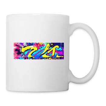 Graffiti tache de couleur Streetart - Mug blanc - blanc - Droite
