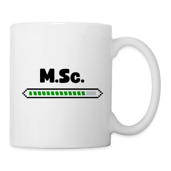 M.Sc is loaded Pixel style - Tasse - Weiß - Rechts