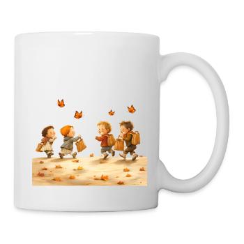 Children spend their time playing games - Mug - white - Right