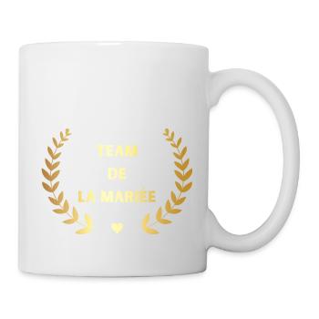Team de La mariée doré -tshirt assorti - Mug blanc - blanc - Droite