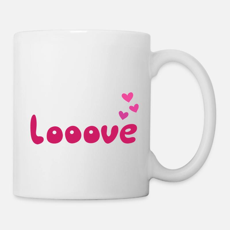looove - Liebe - Tasse - Weiß