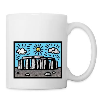 Stonehenge-Kunst - Tasse - Weiß - Rechts