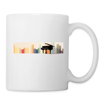 Panoramic piano with horizon color bars. - Mug - white - Right