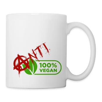 100% Anti Végétalien - Mug blanc - blanc - Droite