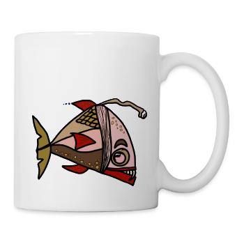 Fisch - Tasse - Weiß - Rechts