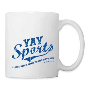 Juhu, los geht's! Lustige Sportarten - Tasse - Weiß - Rechts