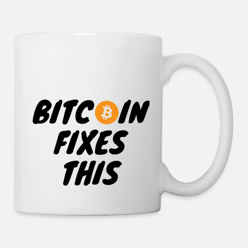 Krypto Bitcoin Fixes This - Tasse - Weiß