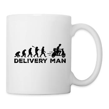 Die Entwicklung des Zustellers - Tasse - Weiß - Rechts