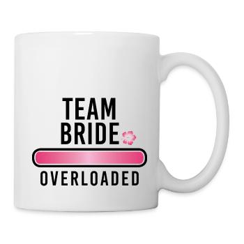 Équipe Mariée surchargé enterrement de vie de jeune fille enterrement de vie de garçon - Mug blanc - blanc - Droite
