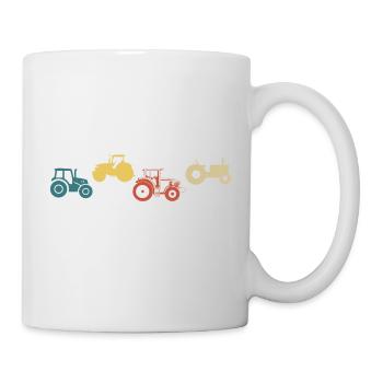 tracteur rétro vintage - Mug blanc - blanc - Droite