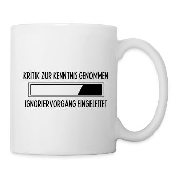 Shirt Damen - Sprüche Statement mit Spruch Kritik - Tasse - Weiß - Rechts
