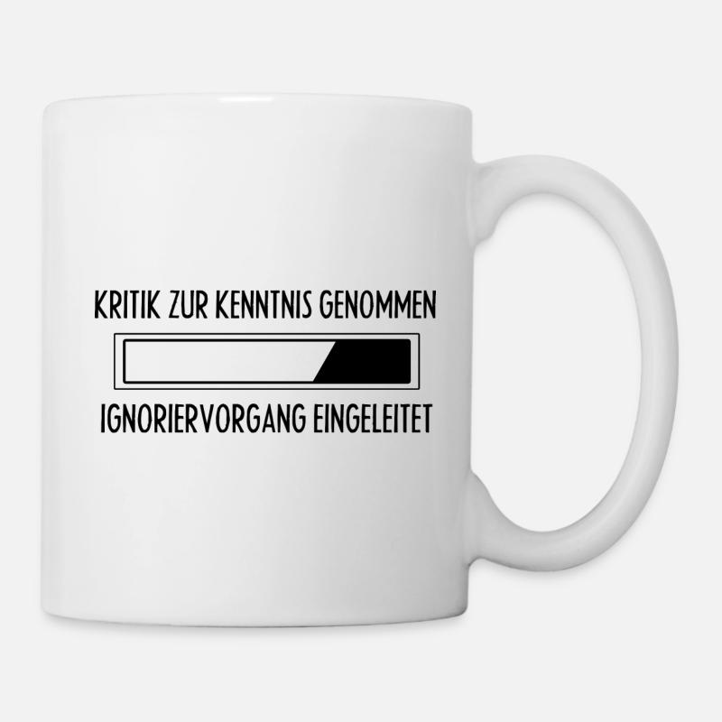 Shirt Damen - Sprüche Statement mit Spruch Kritik - Tasse - Weiß