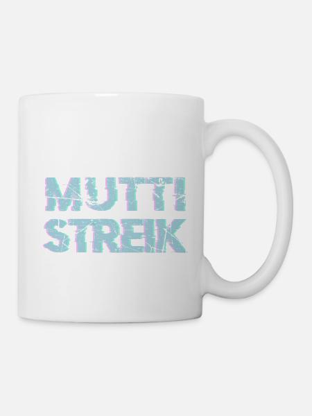 Mother's strike vs pubescent children - Mug - white