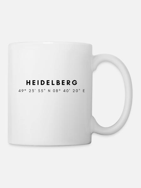 Heidelberg Koordinaten - Tasse - Weiß